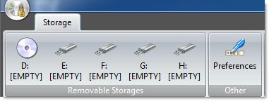 preferences button on toolbar of usb encryption software