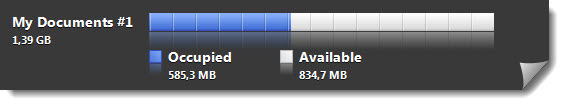 Secure Partition progress capacity bar