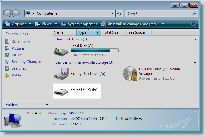 Secure dvd in windows explorer