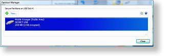 encrypted usb drive has no any secure partition