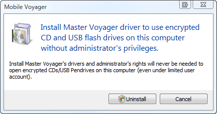 Improved design of driver uninstallation window.